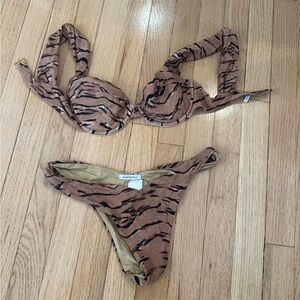 WeWoreWhat Tiger Print Bikini set